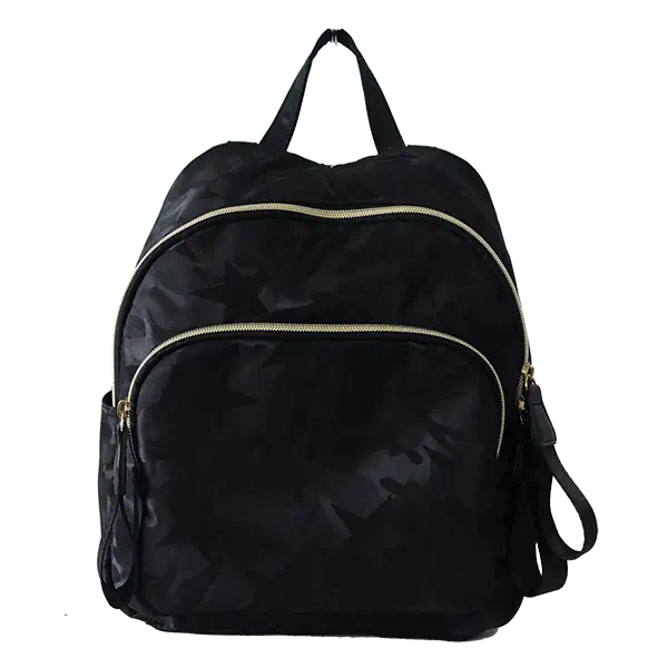 Jacquard nylon backpack for students