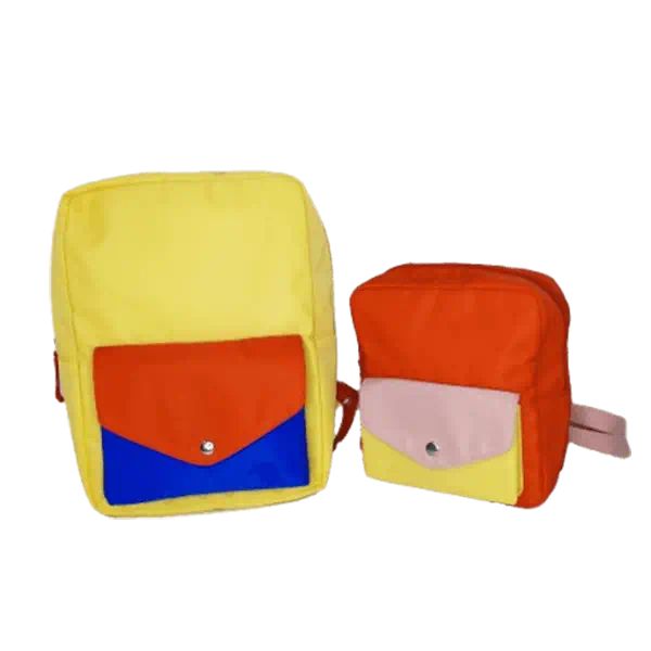 Parent-Kids backpack with color block