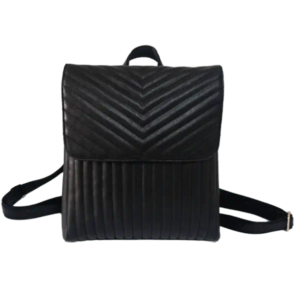 Quilting leather backpack for women
