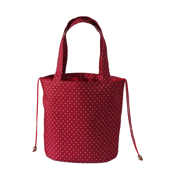 女孩午餐抽繩印花袋