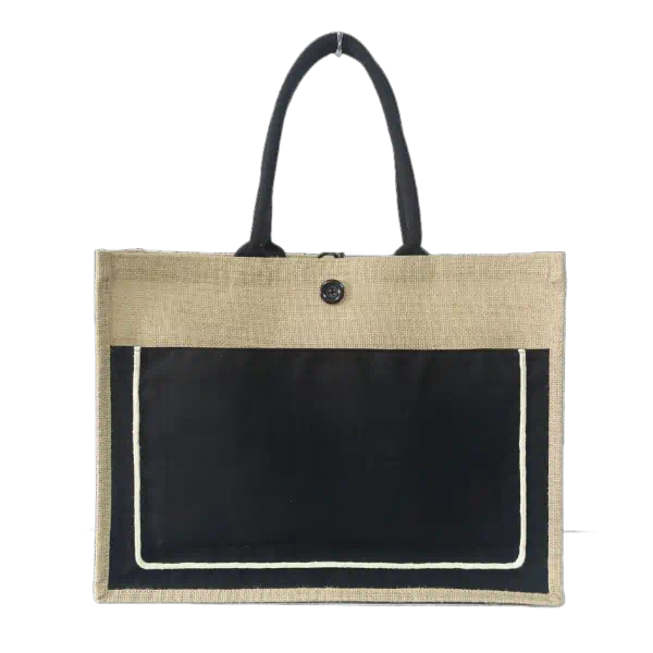 可訂製logo帆布黃麻購物包手提包