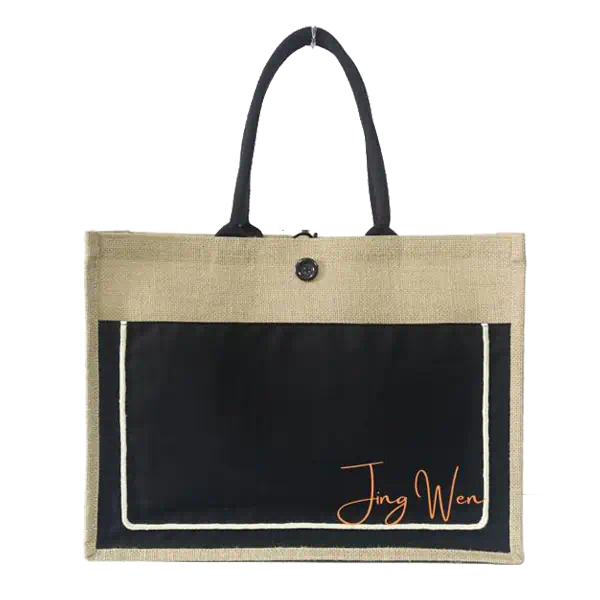 Холщовая джутовая сумка для покупок с индивидуальным логотипом