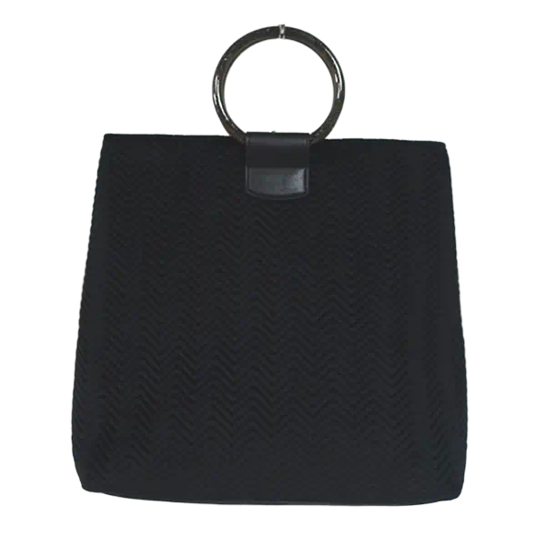 Knit fabric wavy debossed tote