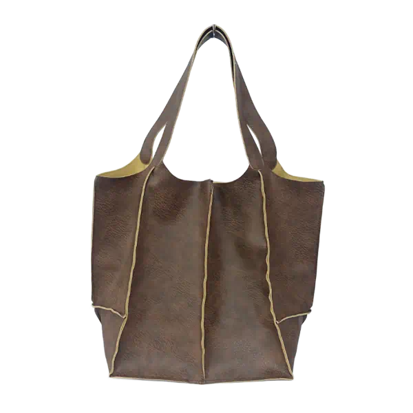 Large patchwork leather tote