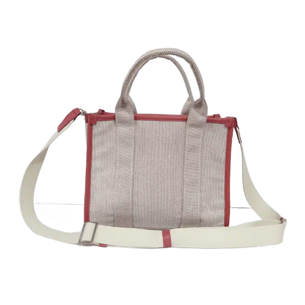 Two tone canvas mini tote